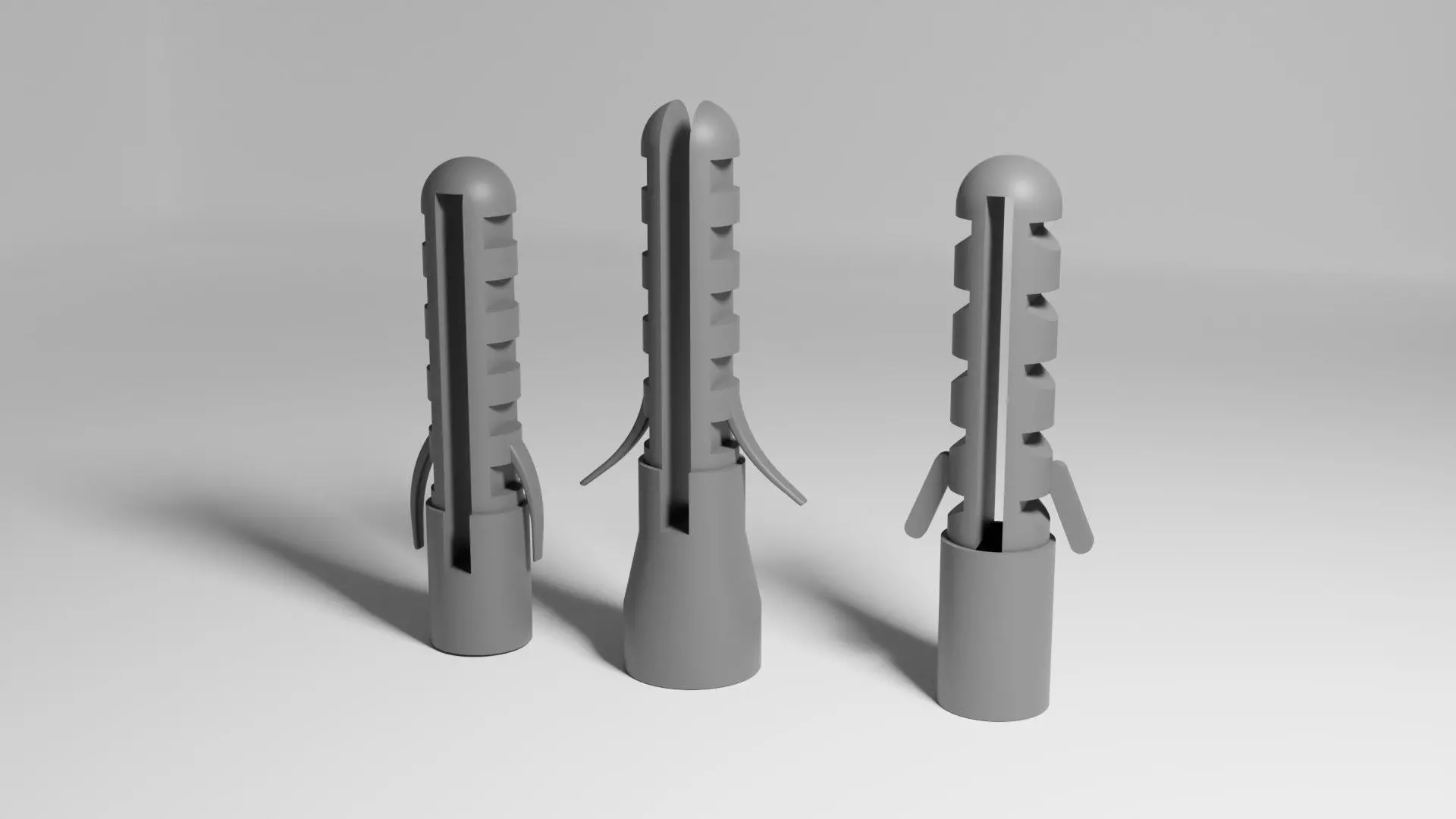 Wall Plug Dowel screw 3D model 3D model_0