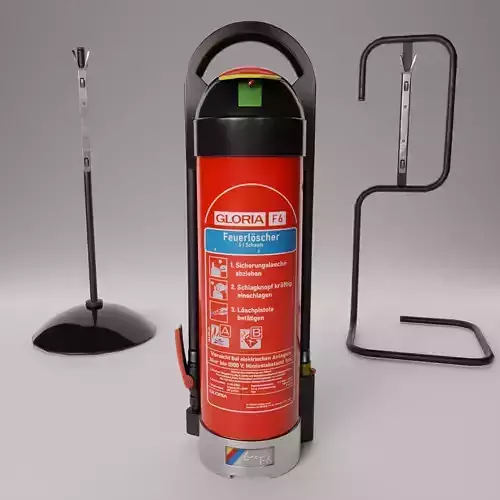 Gloria F6 Custom Design Fire Extinguisher Low-poly 3D model