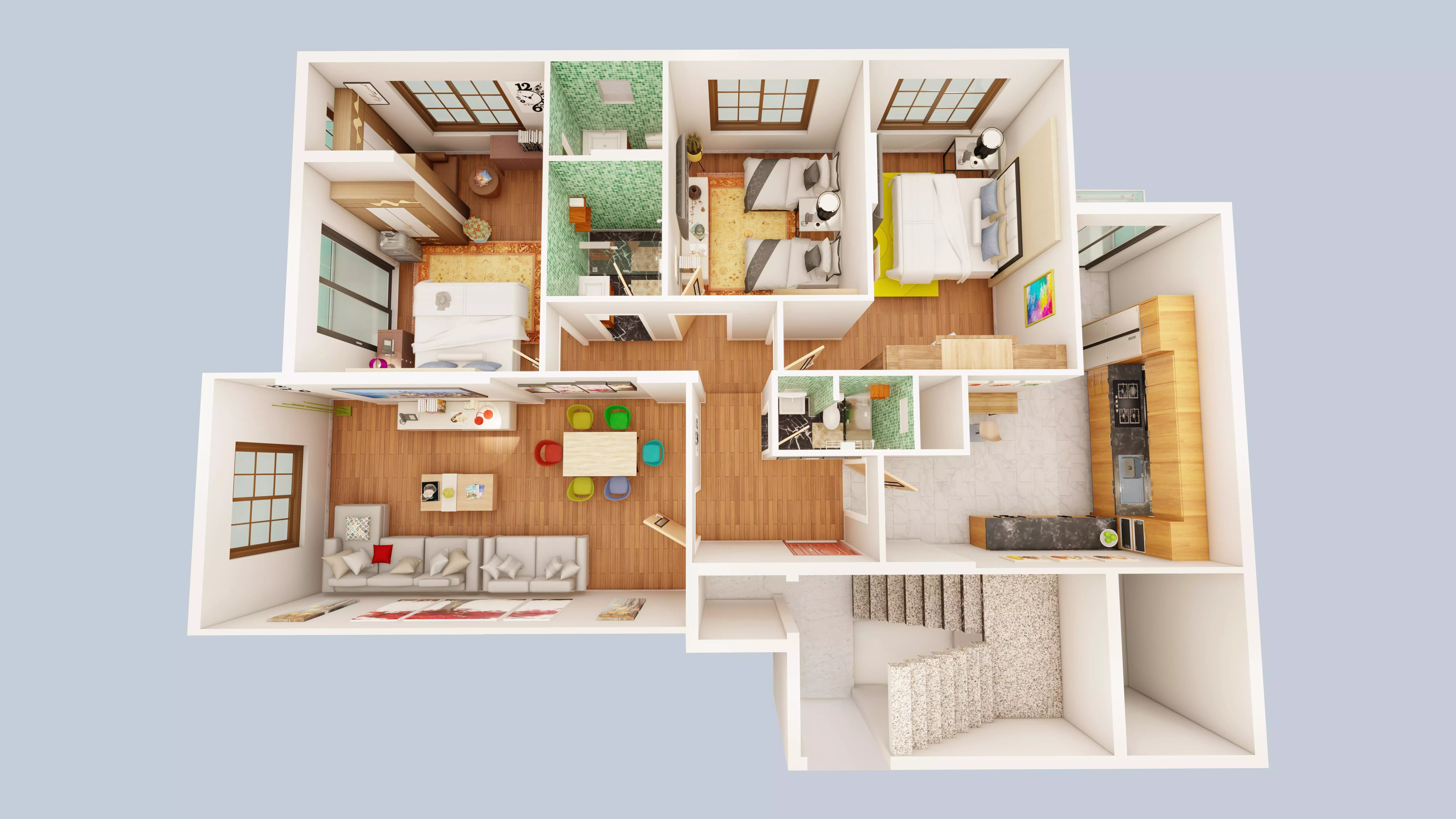 3D Floor plan-Interior plan 3D model_0