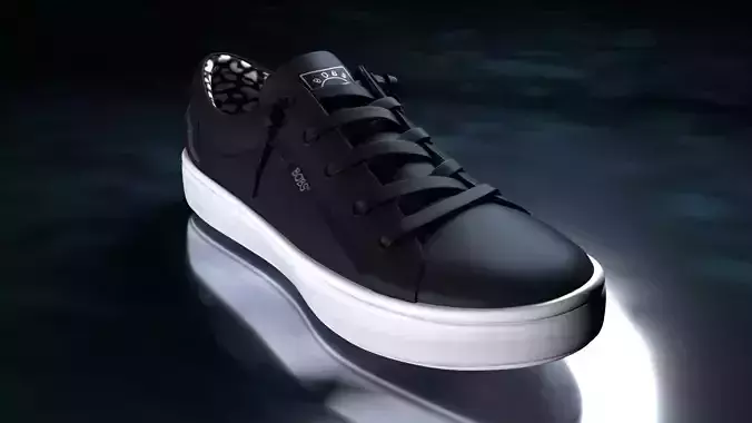 Black Sneaker 3d model  with texture 