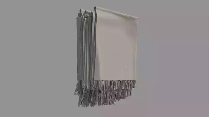 Scarf hanging on wall 3D model