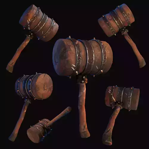 Medieval Hammer Stylize Weapon 