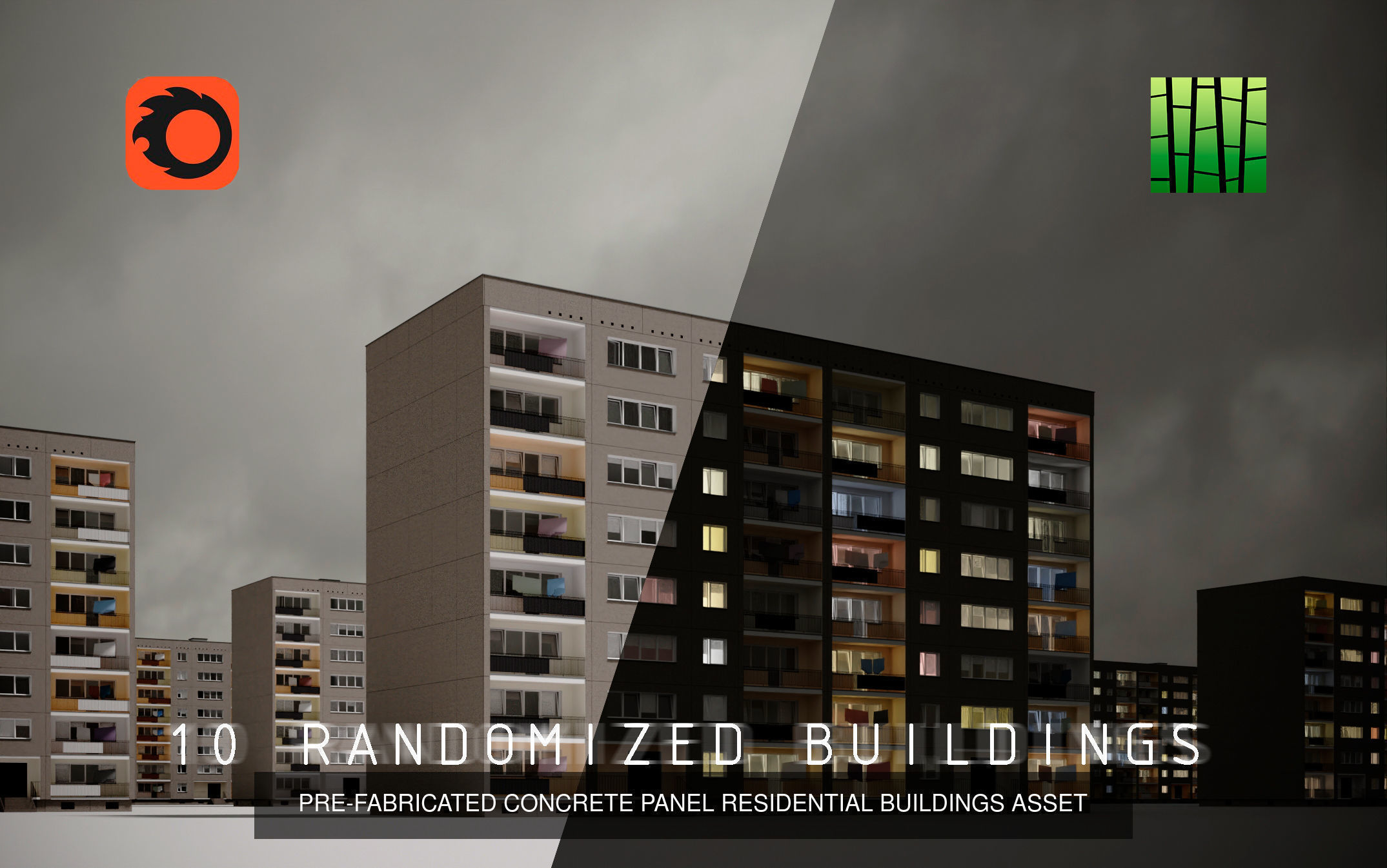 PRE-FABRICATED CONCRETE PANEL RESIDENTIAL BUILDING ASSETS 3D Model Collection_3