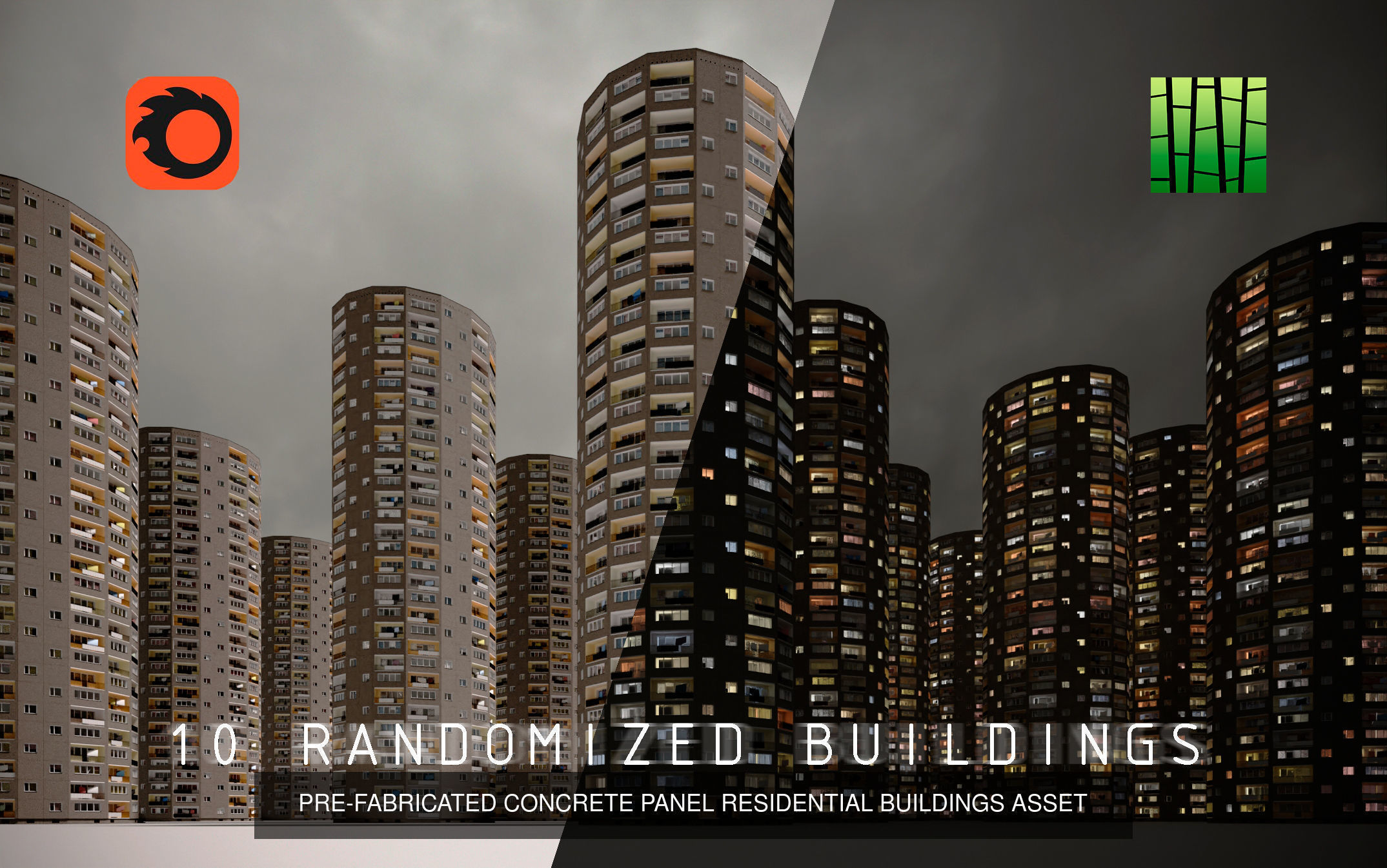 PRE-FABRICATED CONCRETE PANEL RESIDENTIAL BUILDING ASSETS 3D Model Collection_7