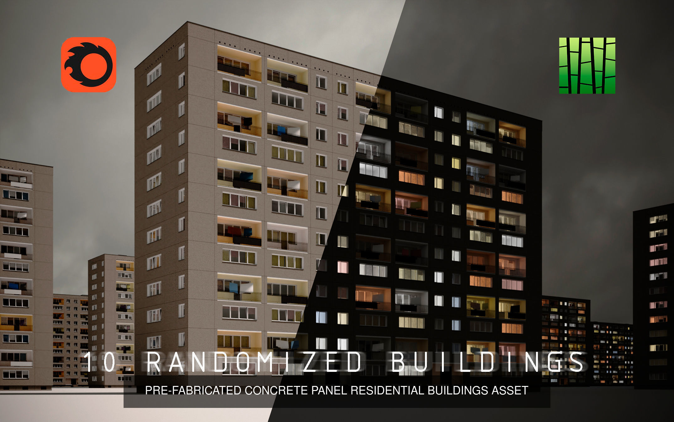 PRE-FABRICATED CONCRETE PANEL RESIDENTIAL BUILDING ASSETS 3D Model Collection_6