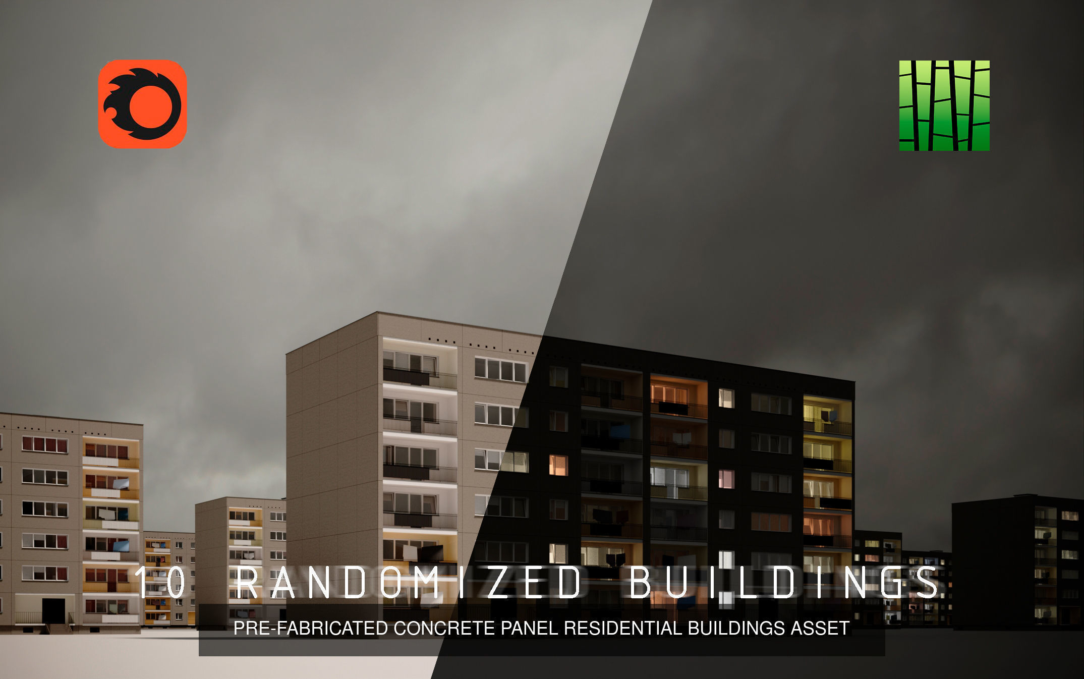 PRE-FABRICATED CONCRETE PANEL RESIDENTIAL BUILDING ASSETS 3D Model Collection_4