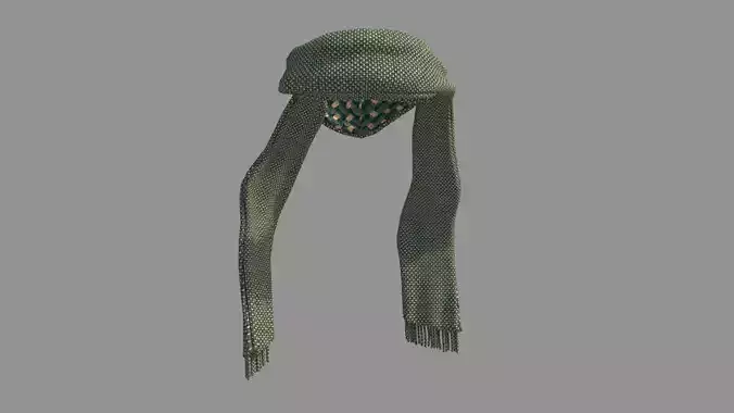 Scarf knitted hat