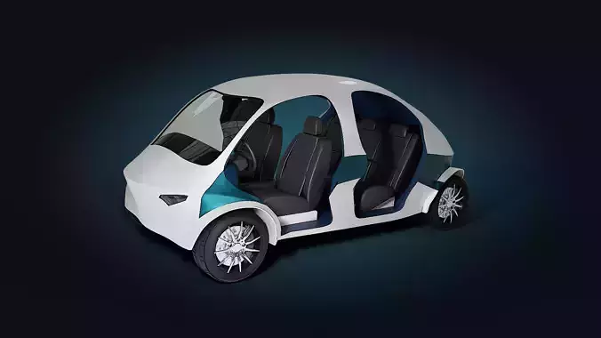 Electro car beetle 3D model