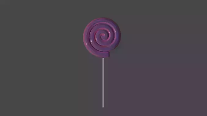 Willy Wonka style Lollipop Free 3D model