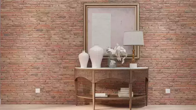 Ethan Allen Clair de Demilune Entryway 3D model