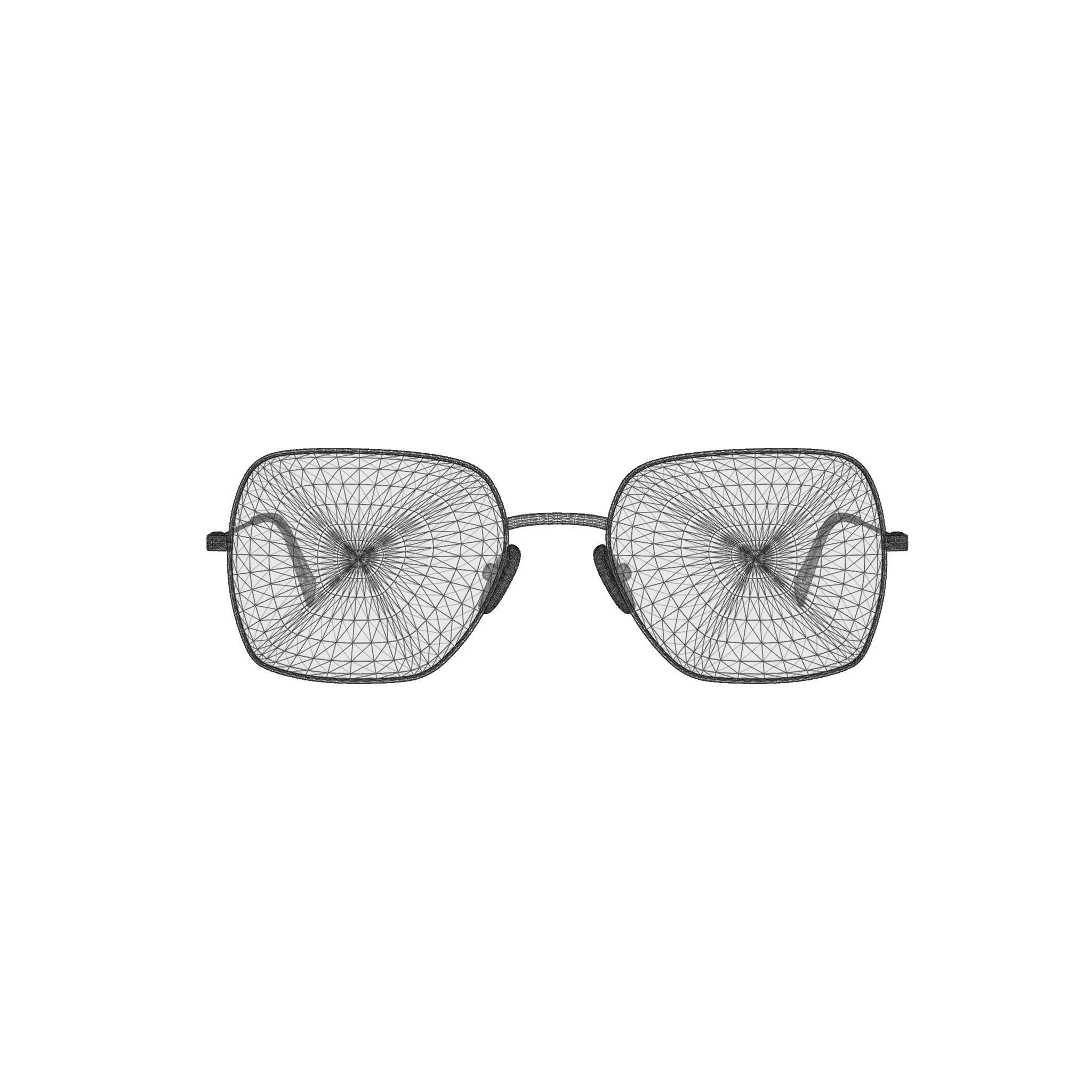 William Morris Caroline C2 Glasses  Low-poly 3D model_7
