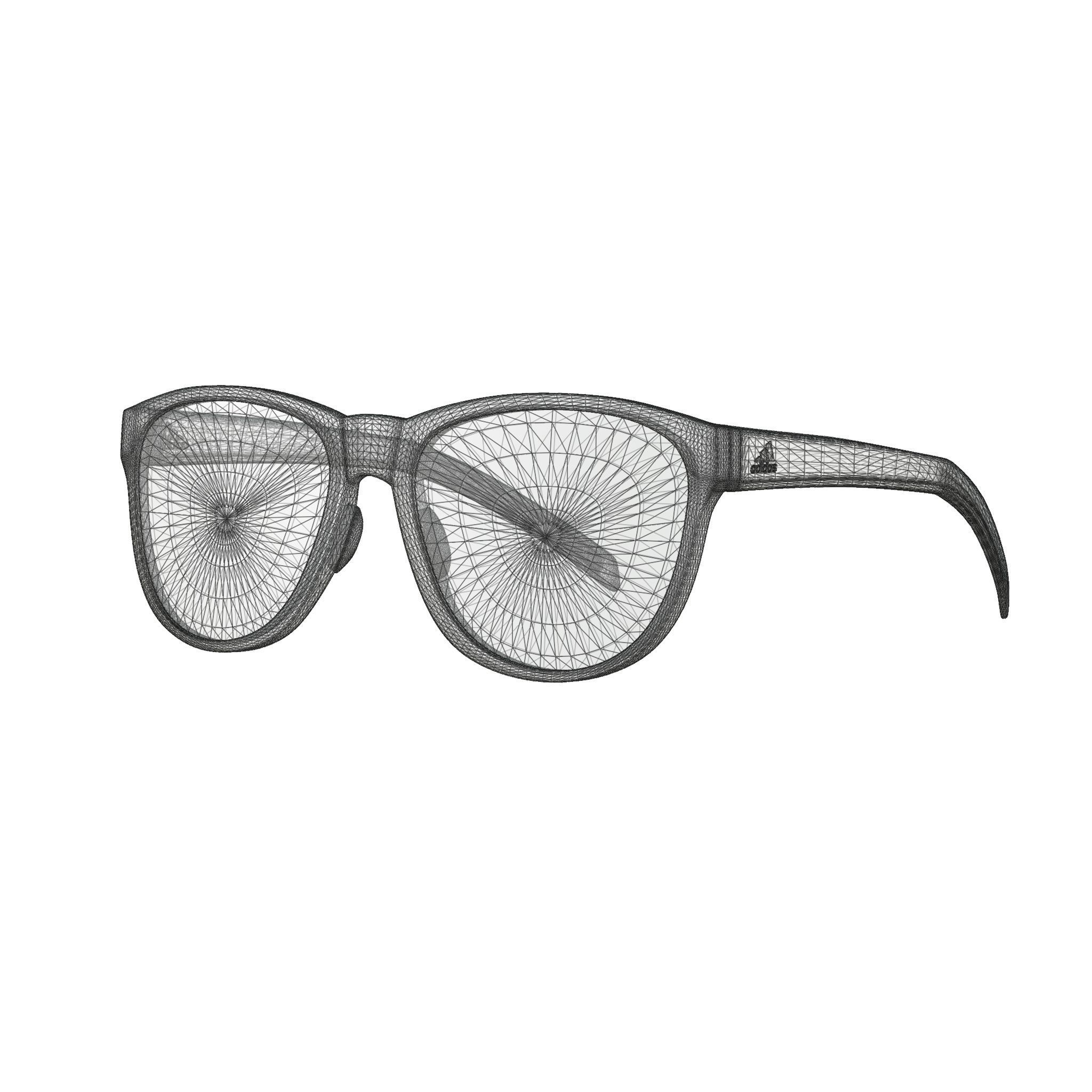 Adidas Wildcharge - A425 Sport glasses Low-poly 3D model_5
