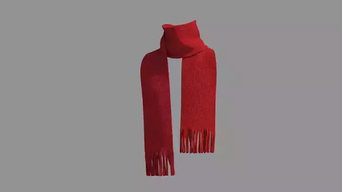 Scarf - High Neck Collar 3D model