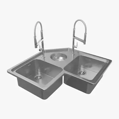 Alpes-Inox kitchen sink with Move kitchen mixer tap By Nobili