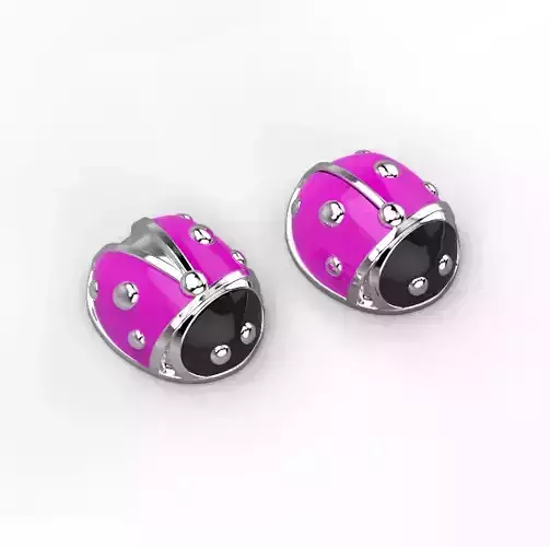 230113 lady-beetle Ladybugs Stud earrings or threads 