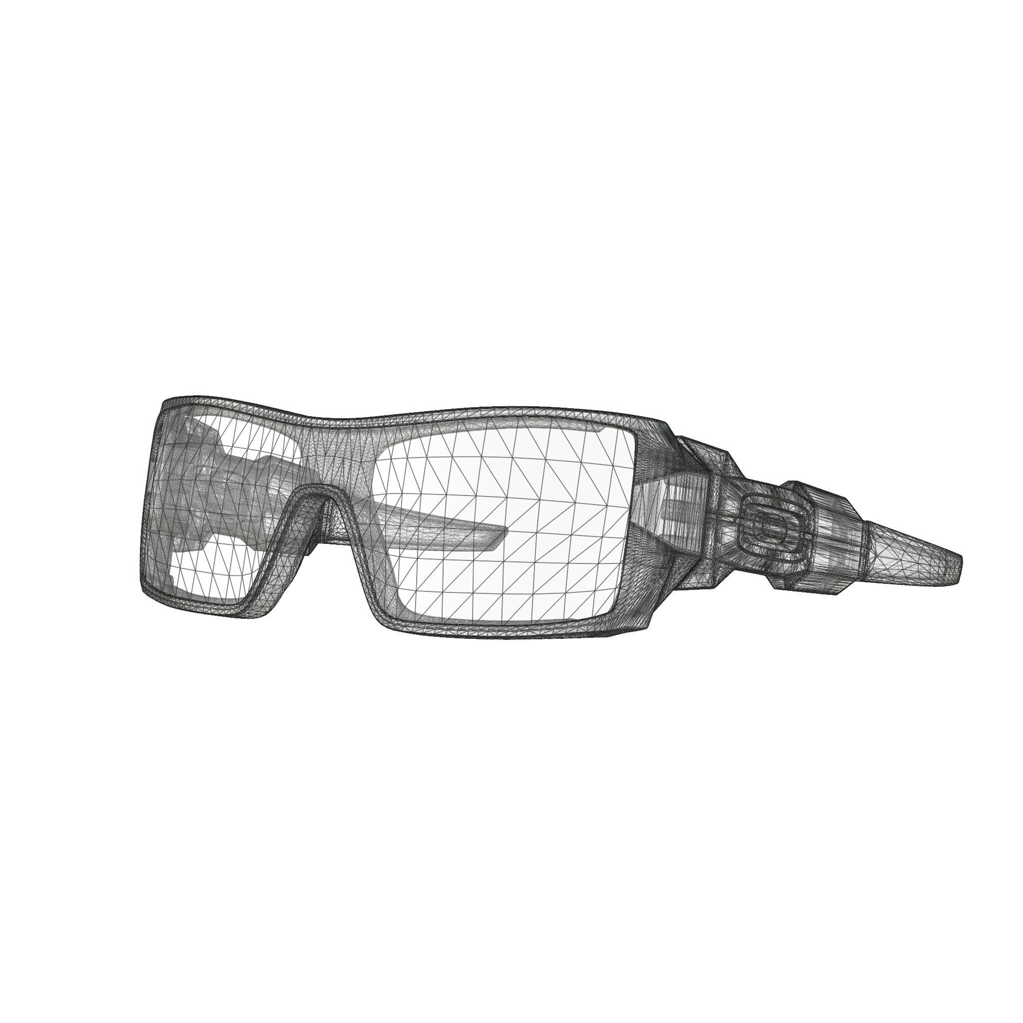 Oakley Conductor 6 Black Iridium OO4106 Sport glasses Low-poly 3D model_4