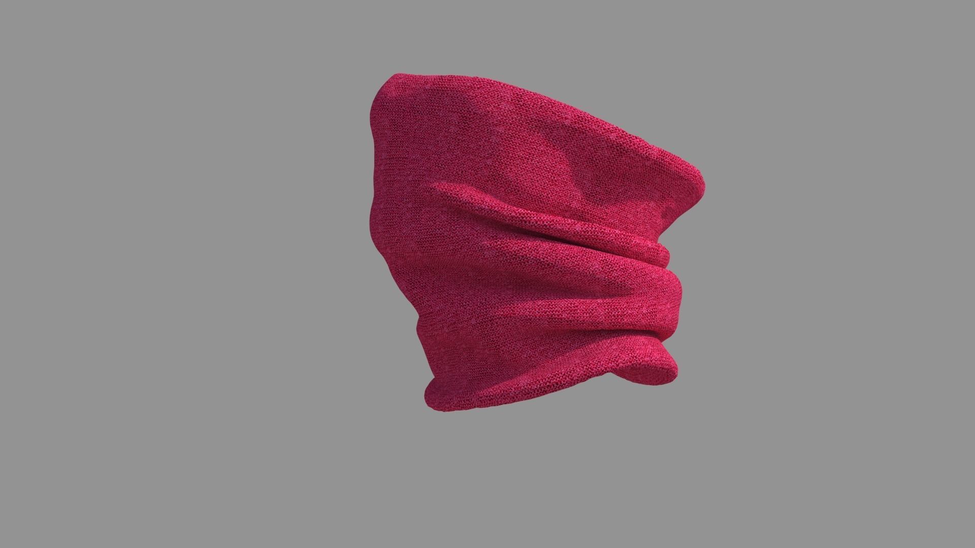 Scarf - High Neck Collar  3D model_8