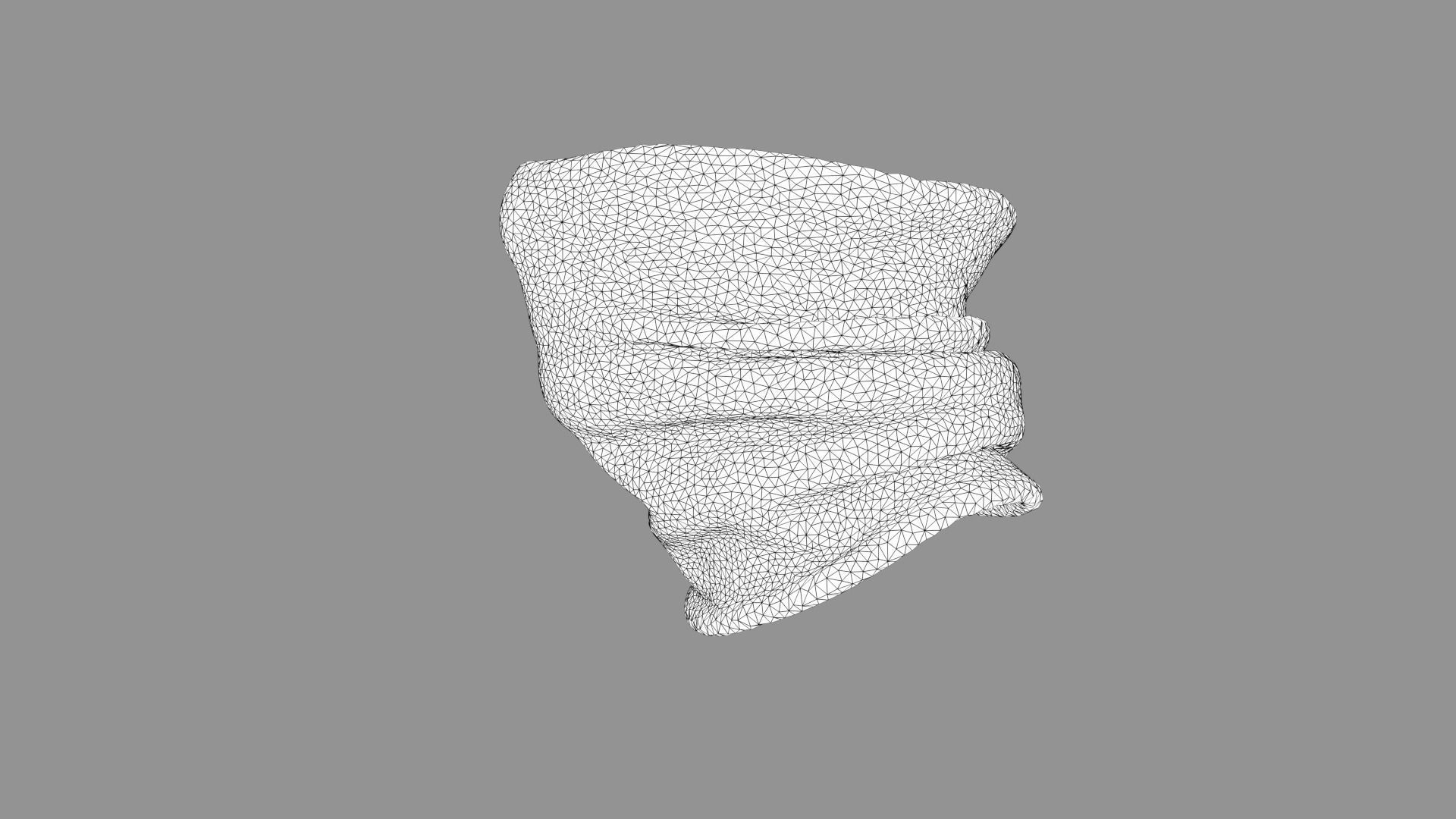 Scarf - High Neck Collar  3D model_2