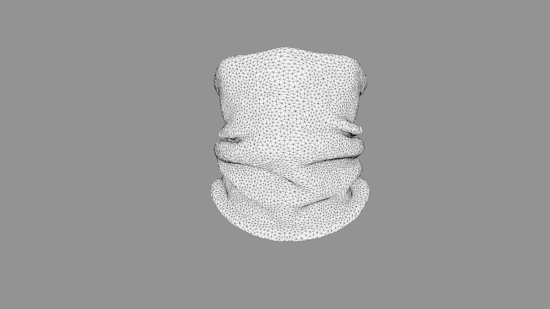 Scarf - High Neck Collar  3D model_3