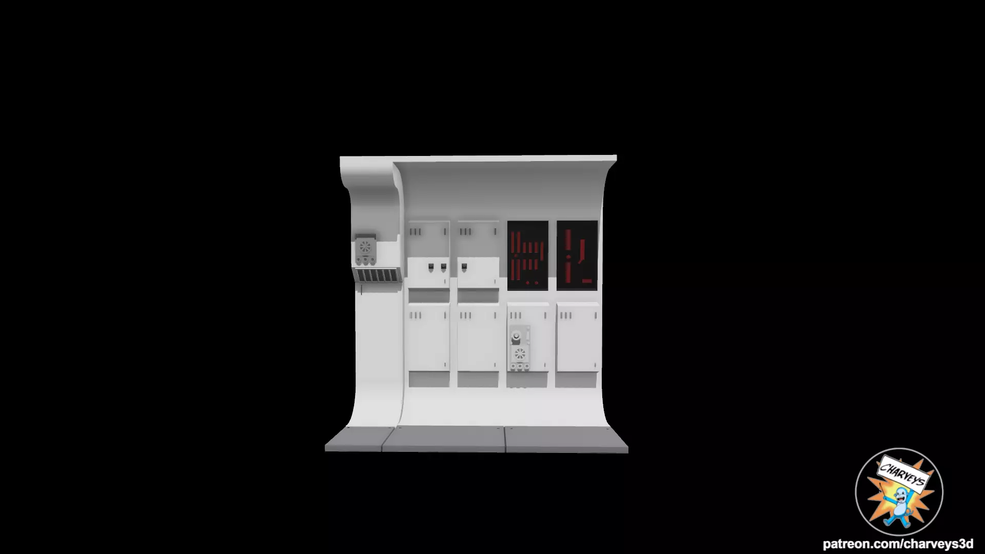 Star Wars Tantive IV Corridor Diorama for action figures 3D print model_0