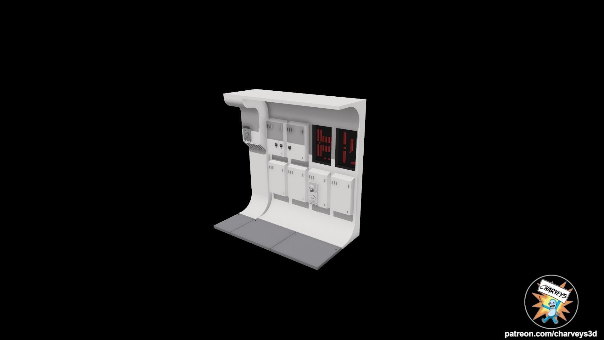 Star Wars Tantive IV Corridor Diorama for action figures 3D print model_3