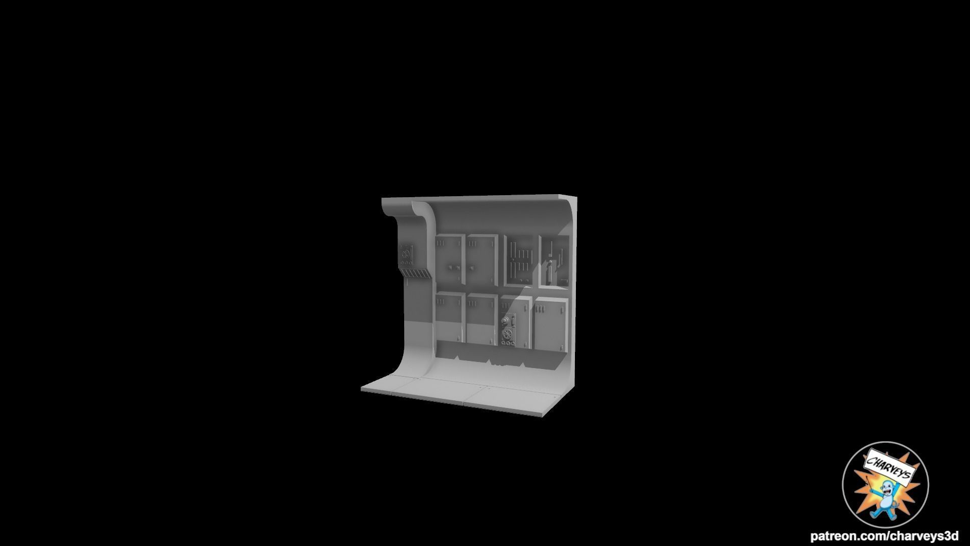 Star Wars Tantive IV Corridor Diorama for action figures 3D print model_5