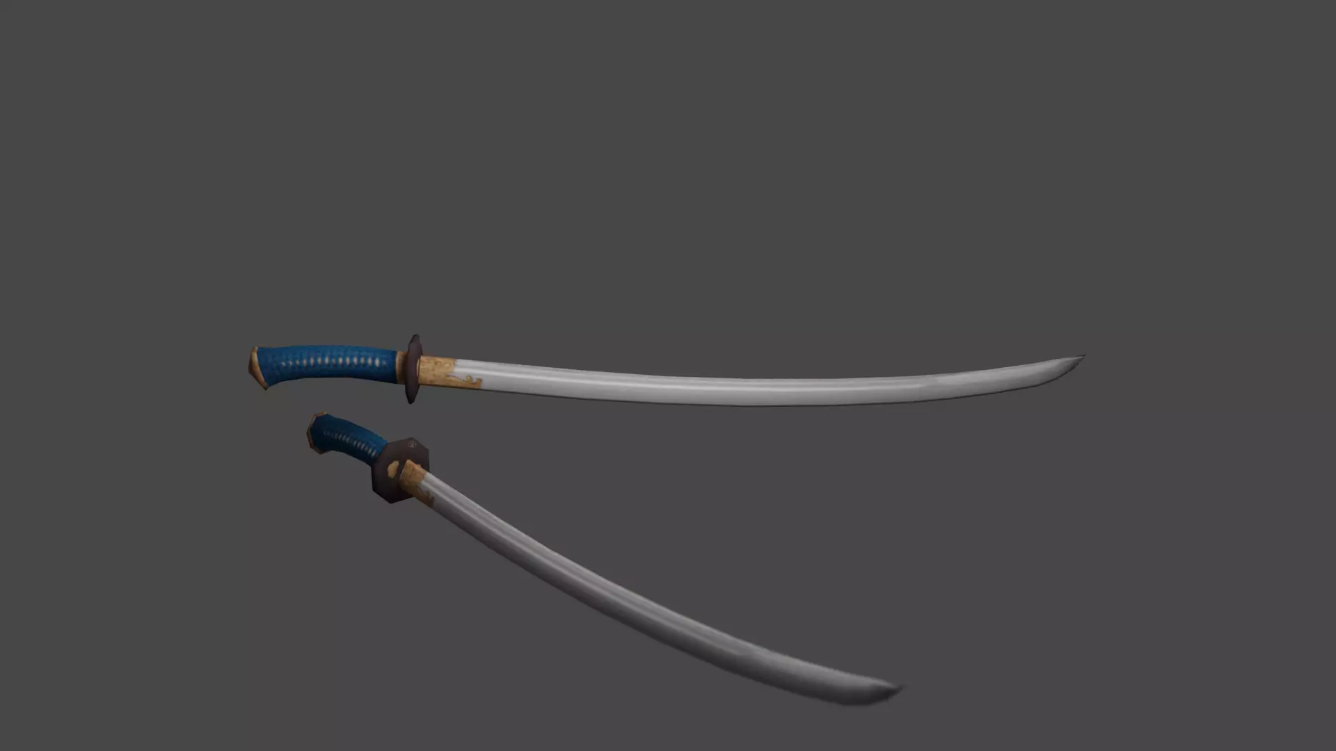 Low Poly Willow Leaf Sabre  Low-poly 3D model_0