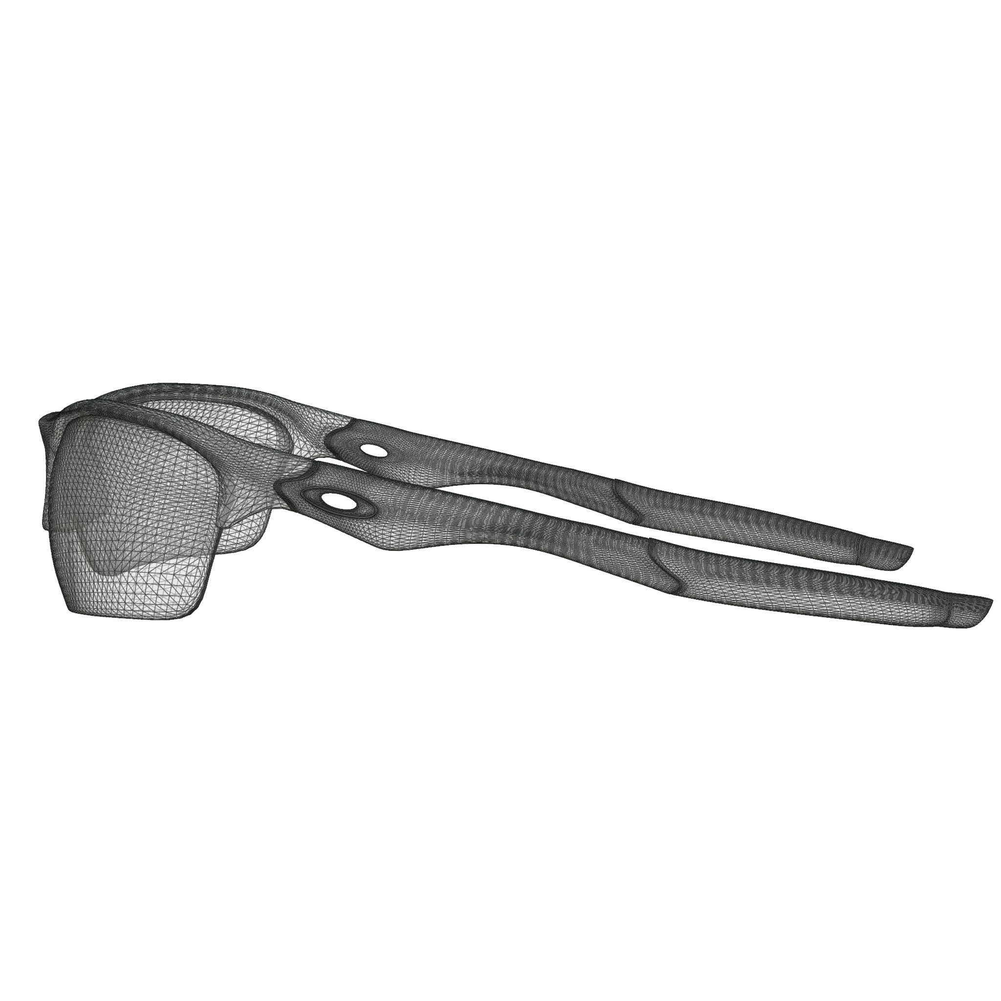 Oakley Bottle Rocket Black Iridium Polarized Sport glasses Low-poly 3D model_8