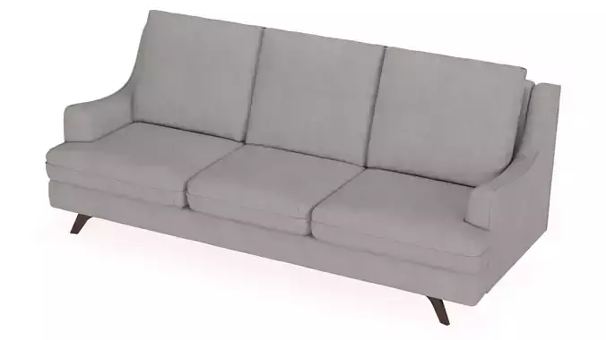 Casper 3-Seater Sofa Light Grey 3D model