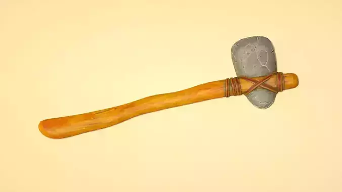 Axe  Cartoon Stone Axe C4D model