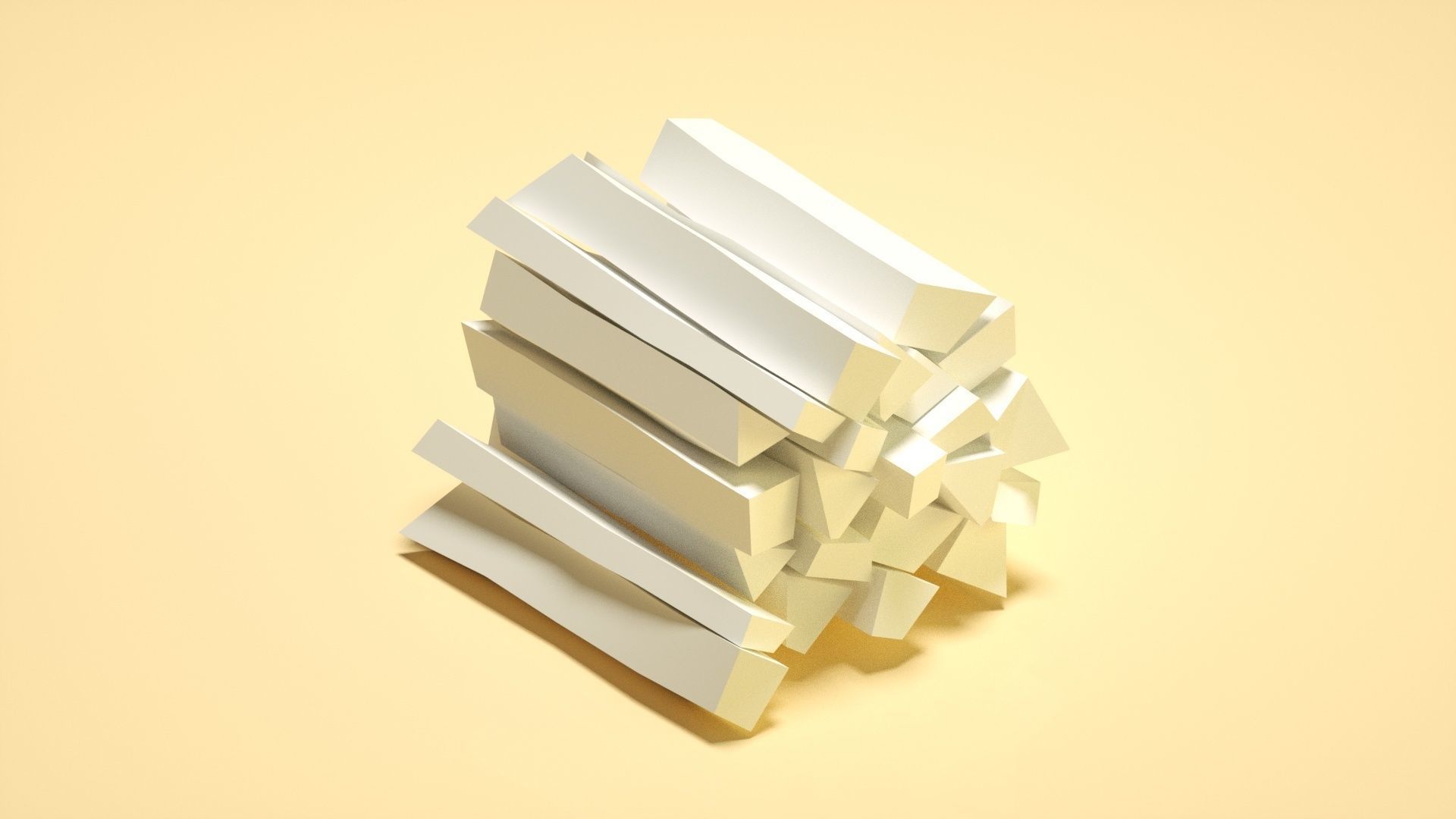 firewood firewood wood pile C4D model Low-poly 3D model_1