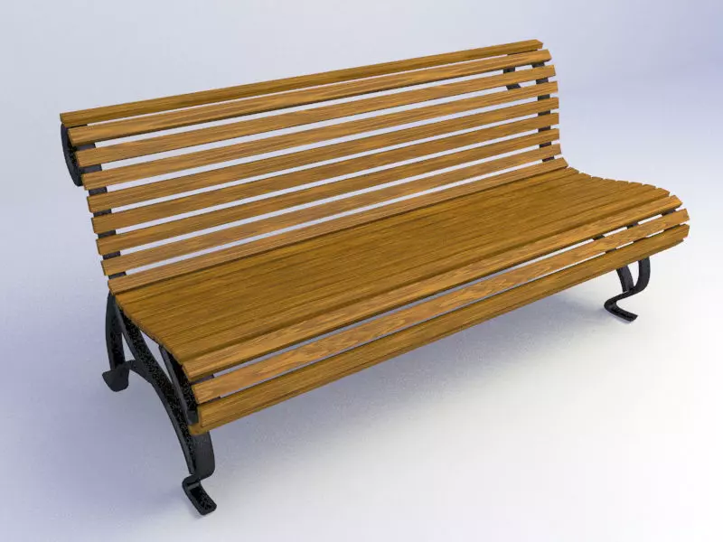 Outdoor garden furniture 3D model Low-poly 3D model