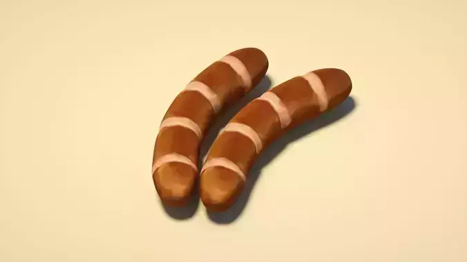 hot dog ham  sausage C4D model