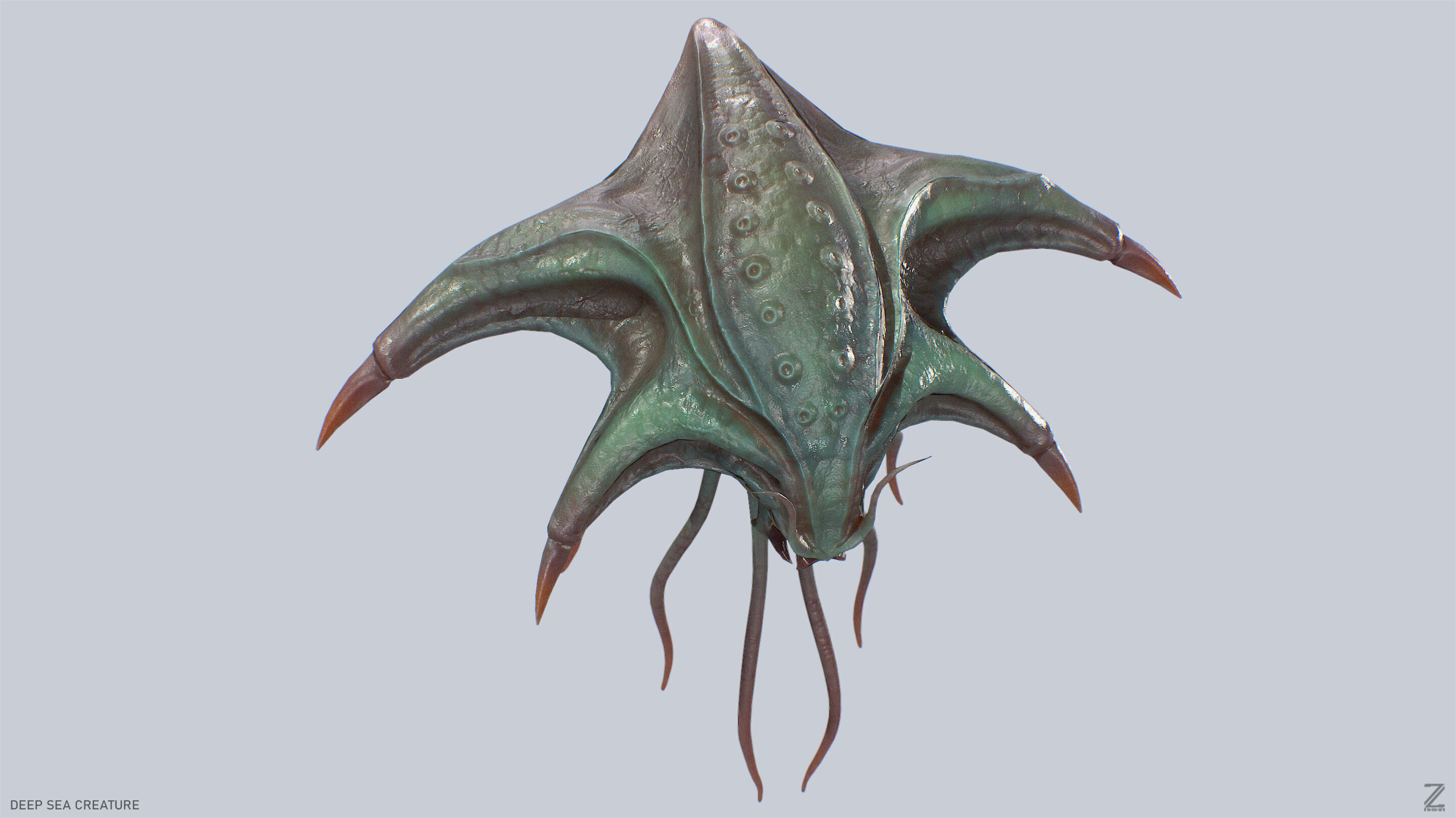 Deep sea creature Low-poly 3D model_18
