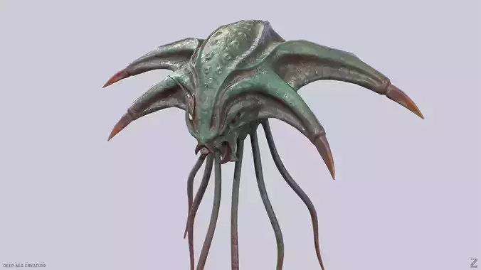 Deep sea creature Low-poly 3D model