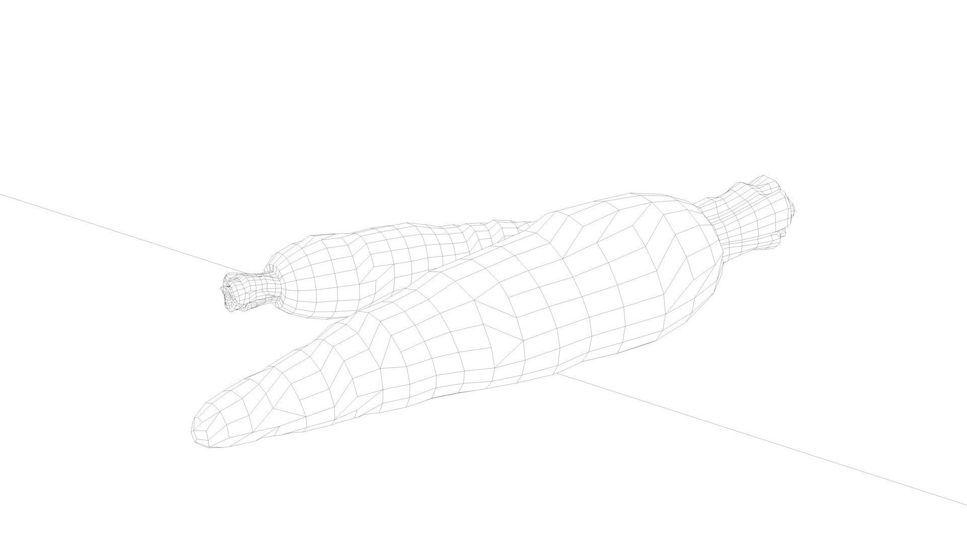 Realistic carrot  cartoon carrot C4D model Low-poly 3D model_2