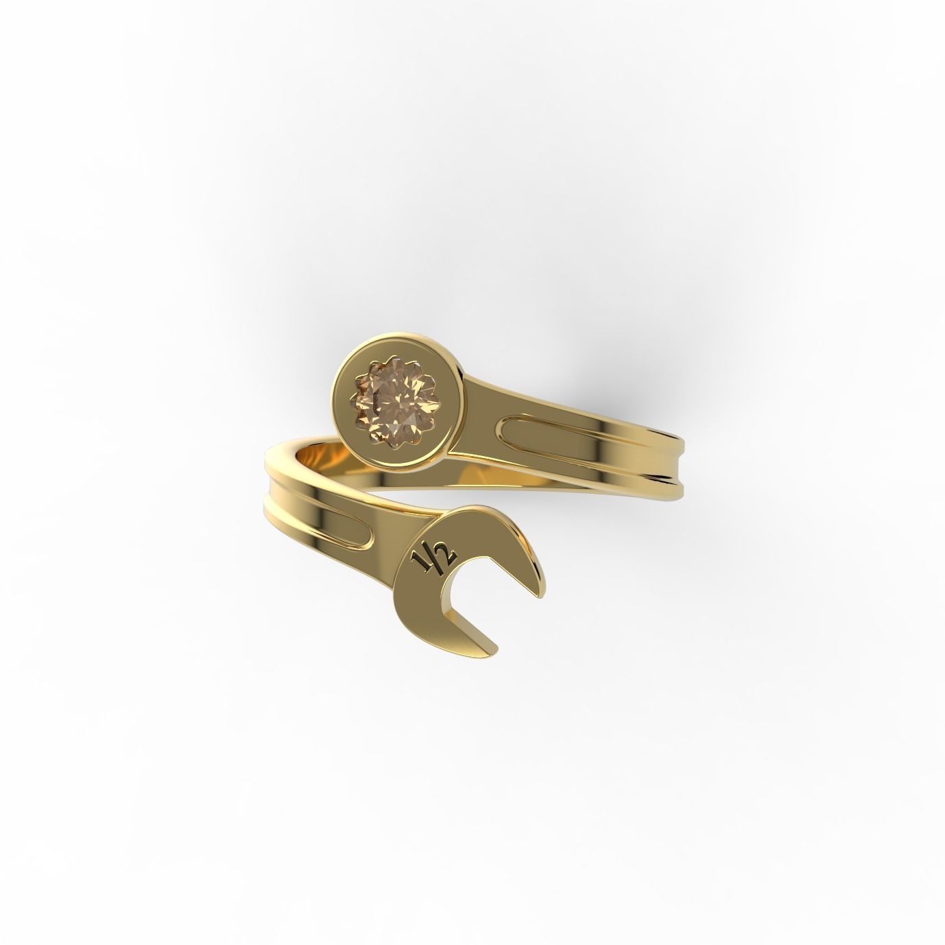 Gem Wrench Ring 3D print model_3