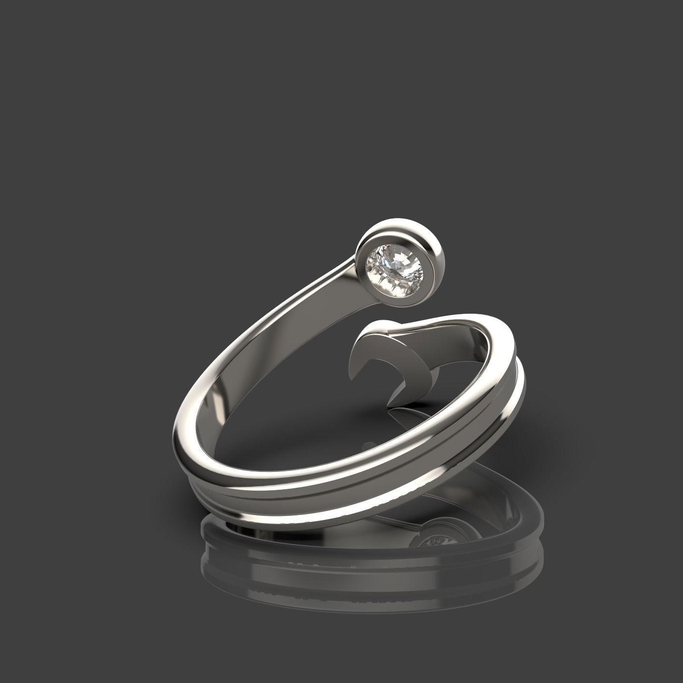 Gem Wrench Ring 3D print model_6