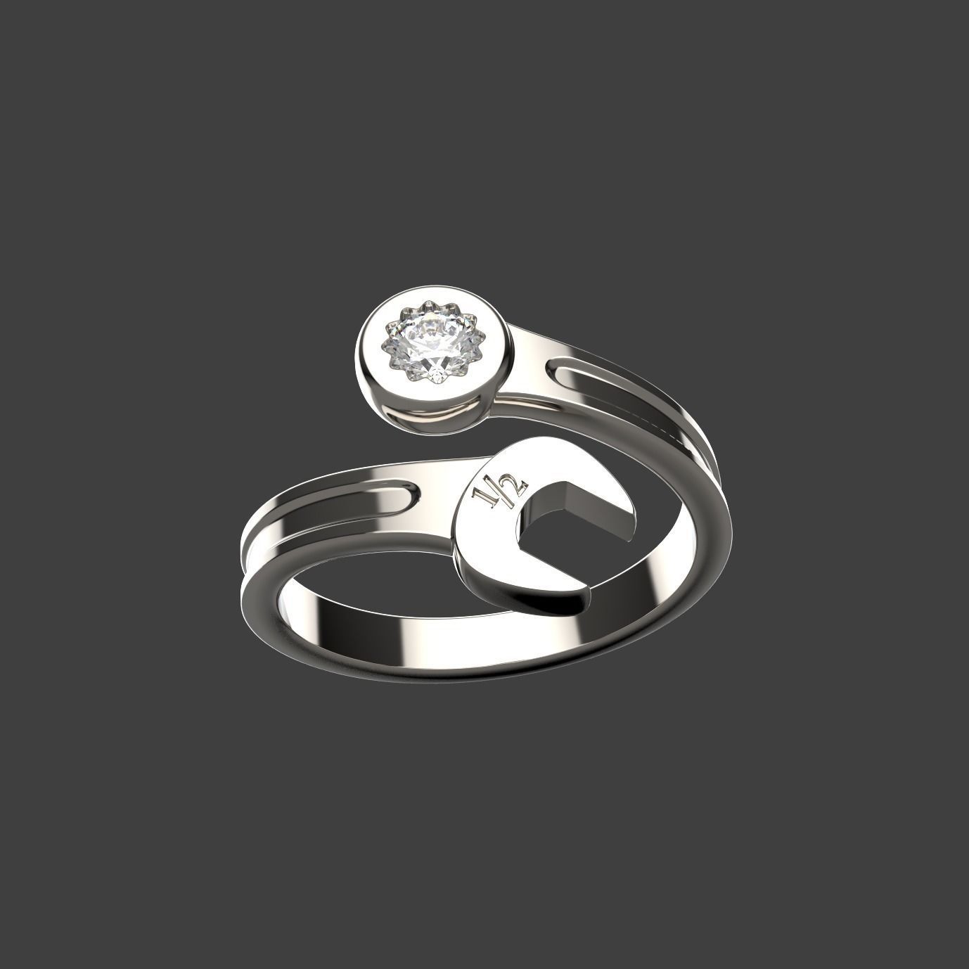 Gem Wrench Ring 3D print model_7