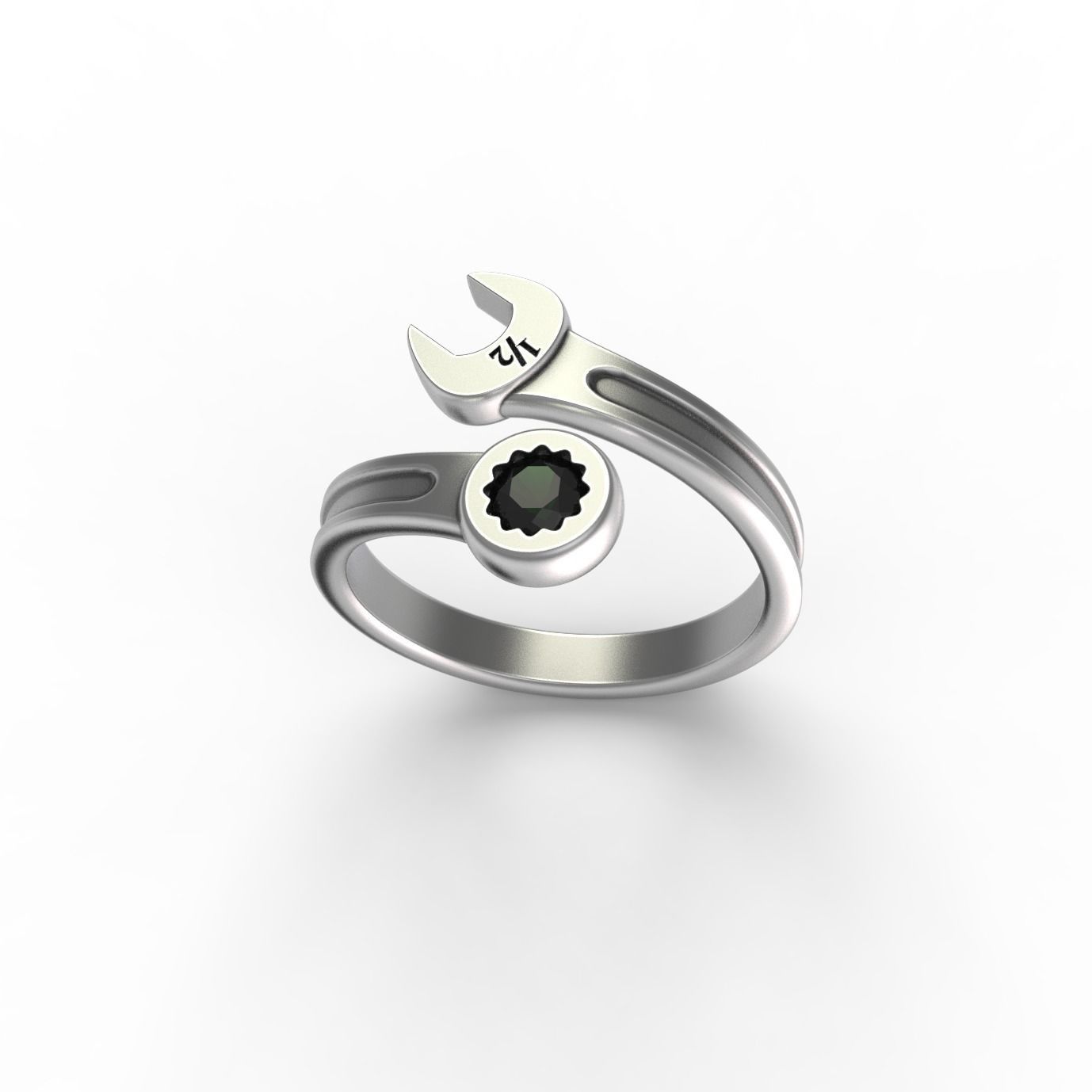 Gem Wrench Ring 3D print model_5
