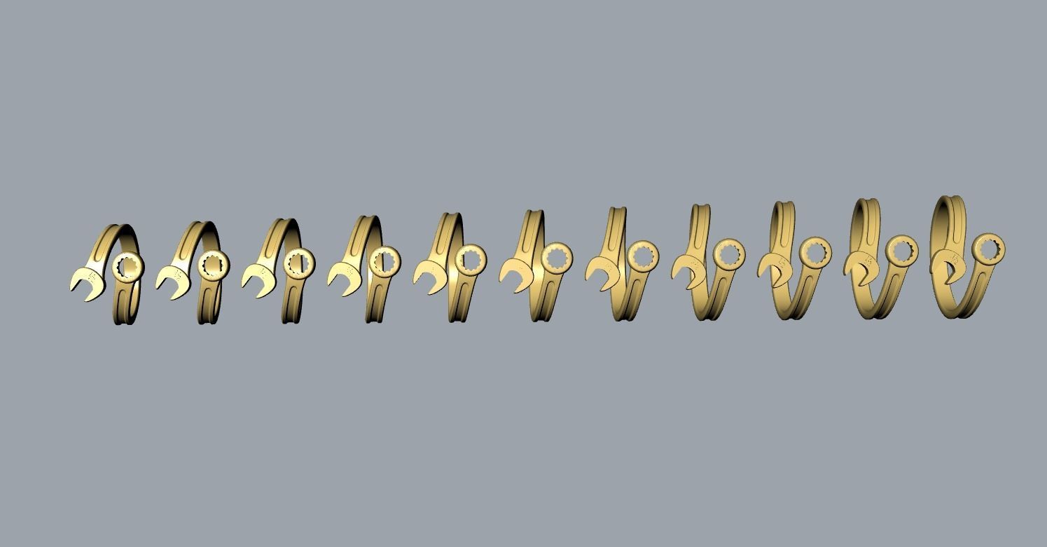 Gem Wrench Ring 3D print model_11
