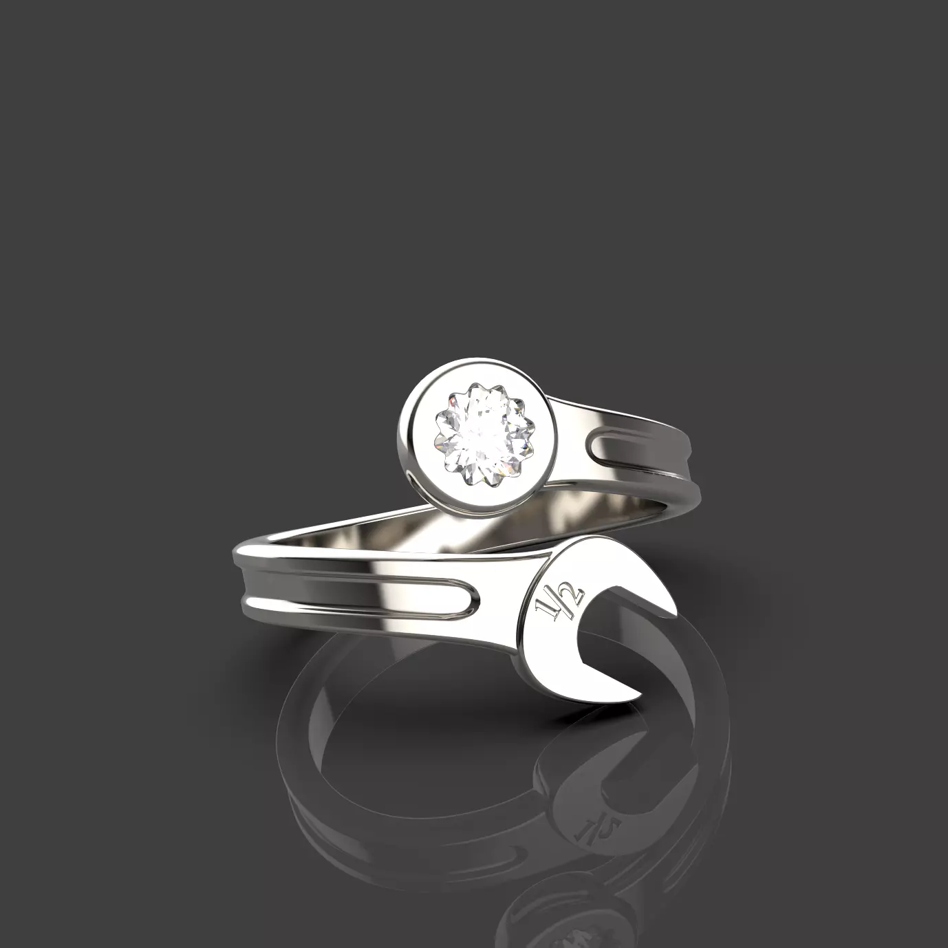 Gem Wrench Ring 3D print model_0