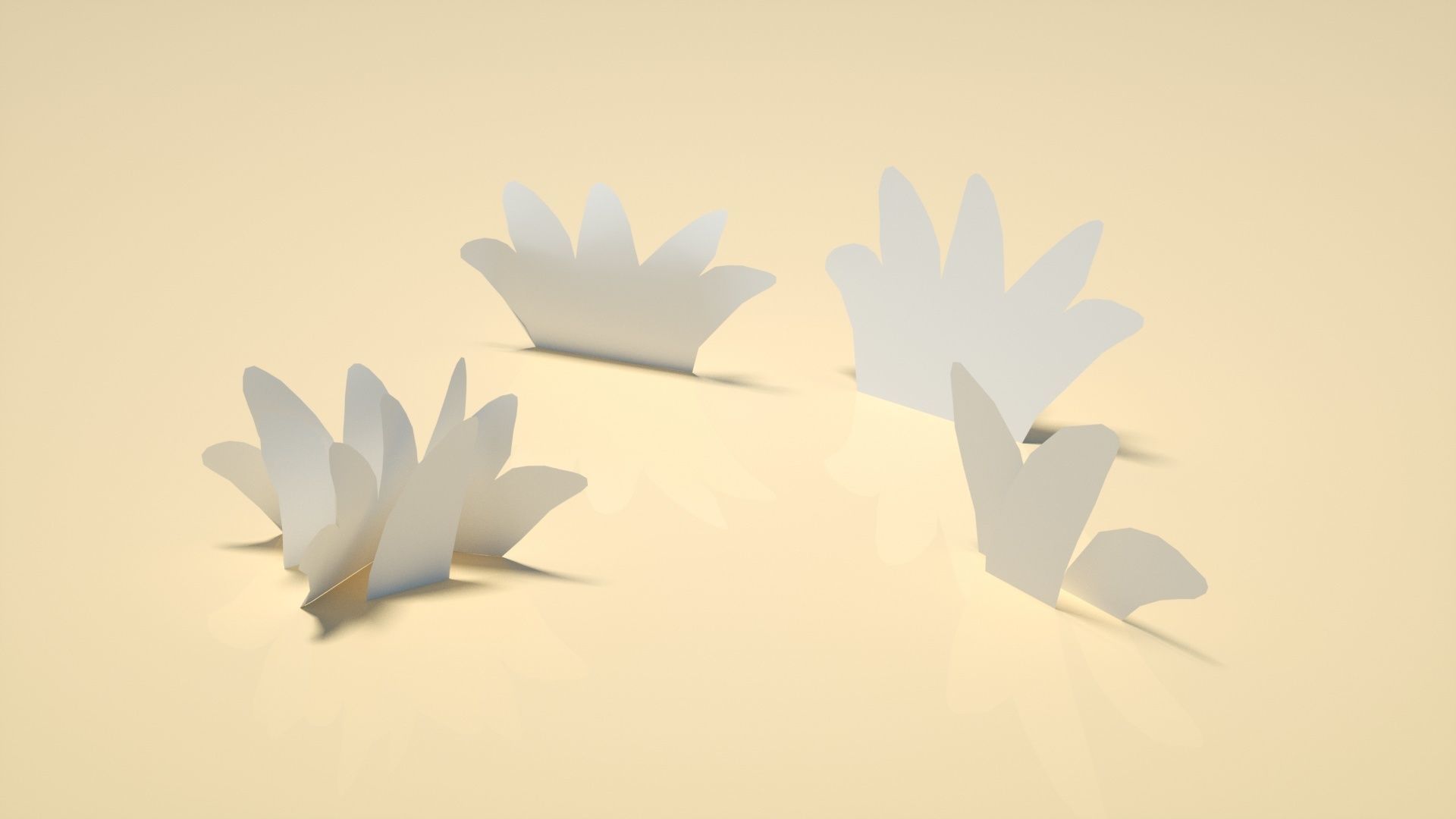 green grass  meadow  prairie  cartoon grass C4D model Low-poly 3D model_1