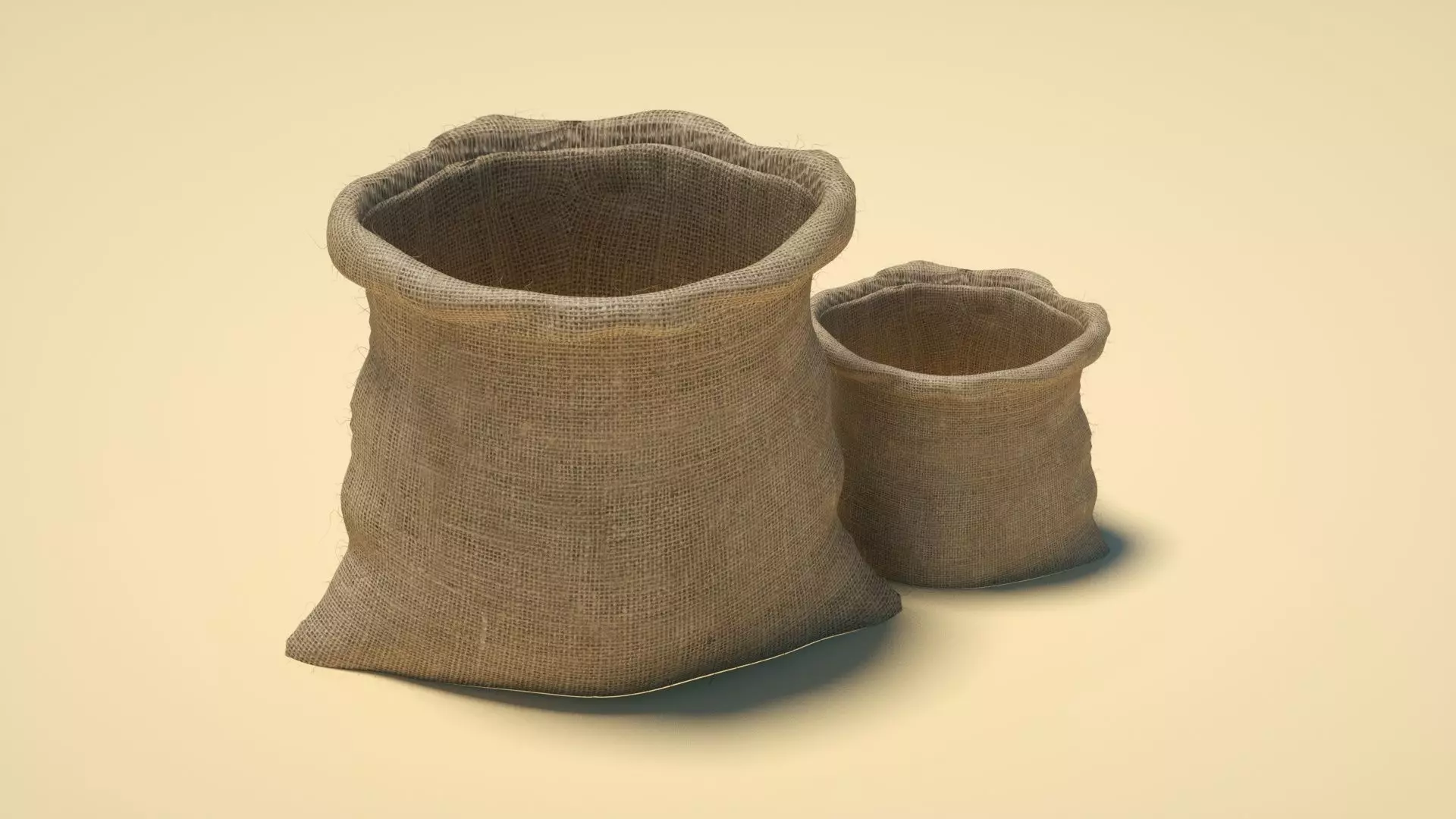 sack  burlap sack  food bag  grain sack C4D model Low-poly 3D model_0
