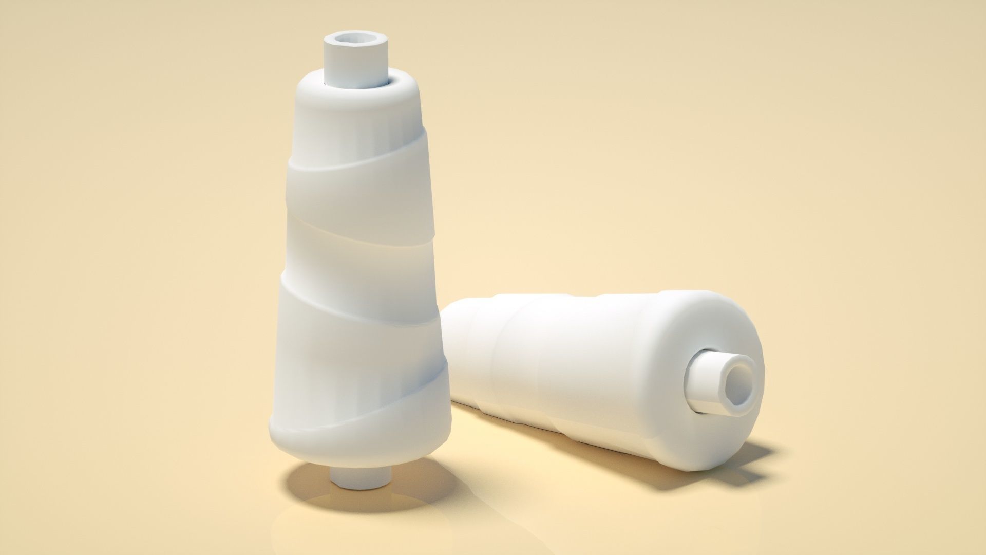 Purple wool ball  Low-poly 3D model_1