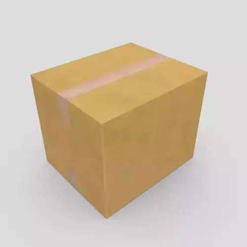 CC0 - Cardboard Box Closed Free low-poly 3D model
