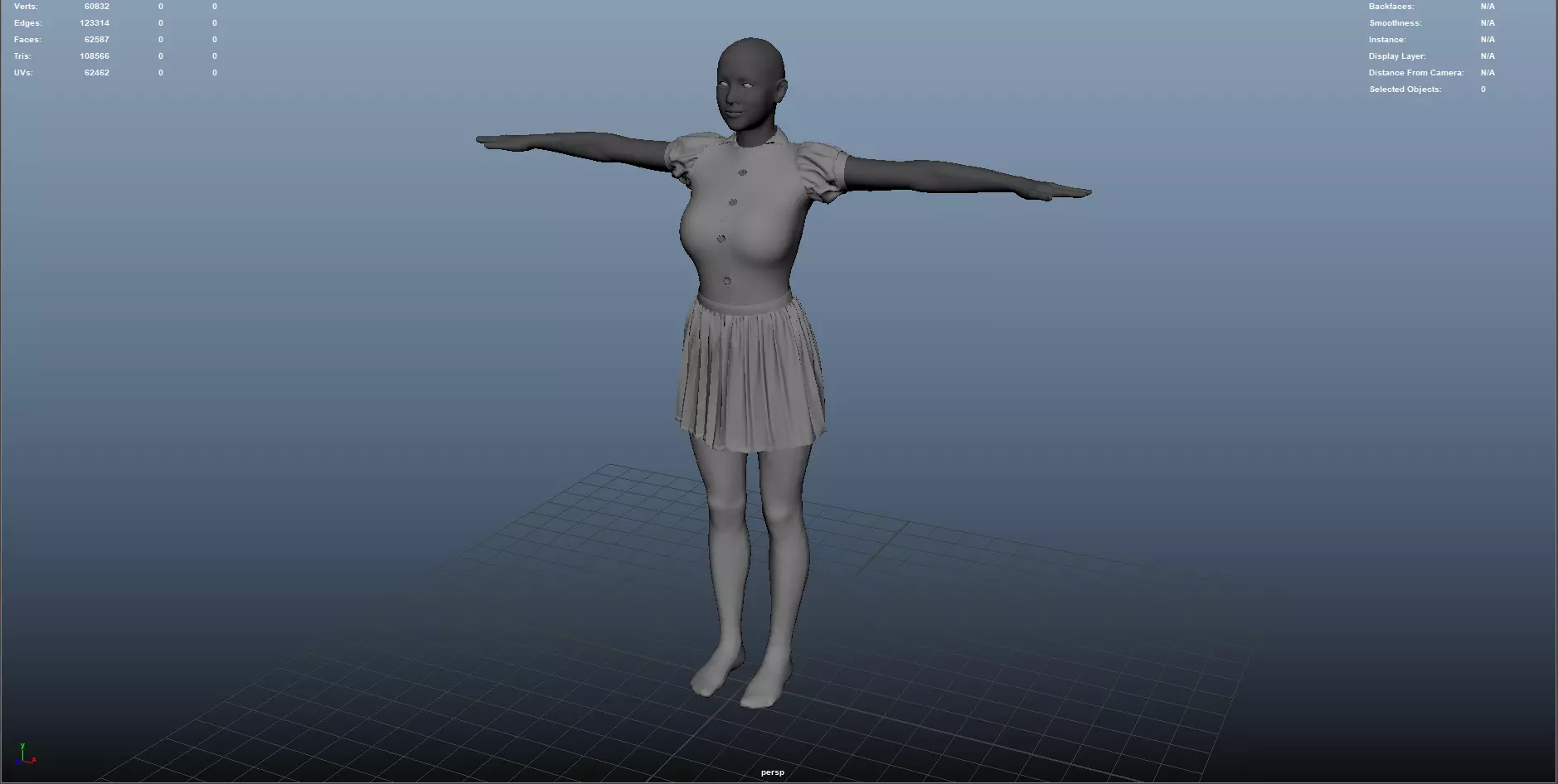 skirtgirl woman Free 3D model