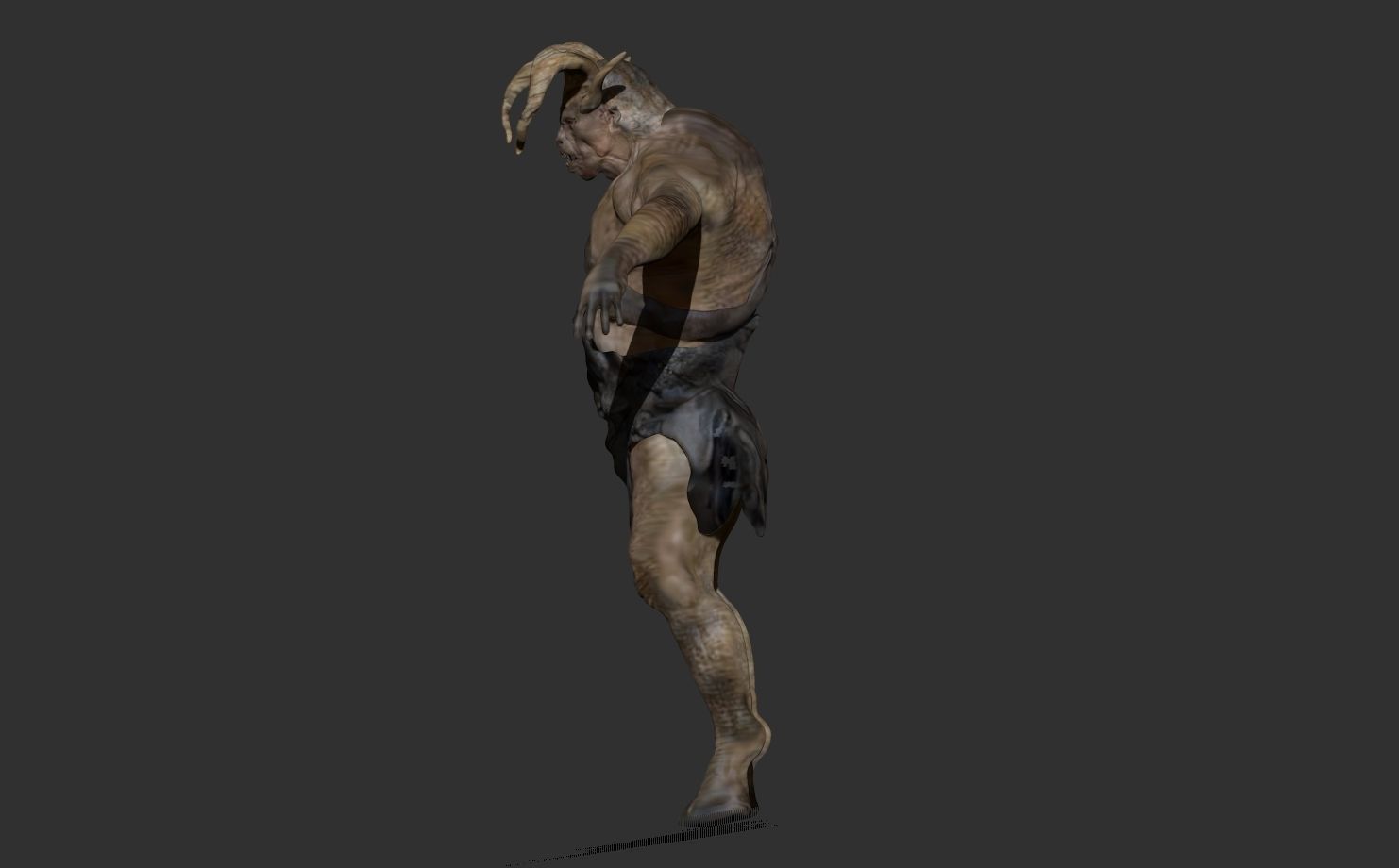 Trollocs criaturas da noite Low-poly 3D model_2