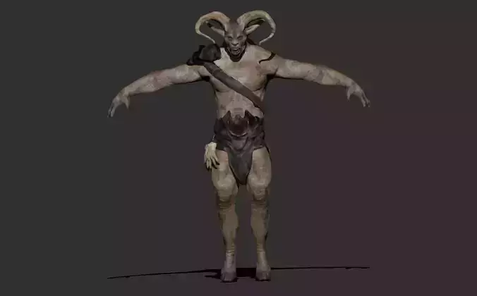 Trollocs criaturas da noite Low-poly 3D model