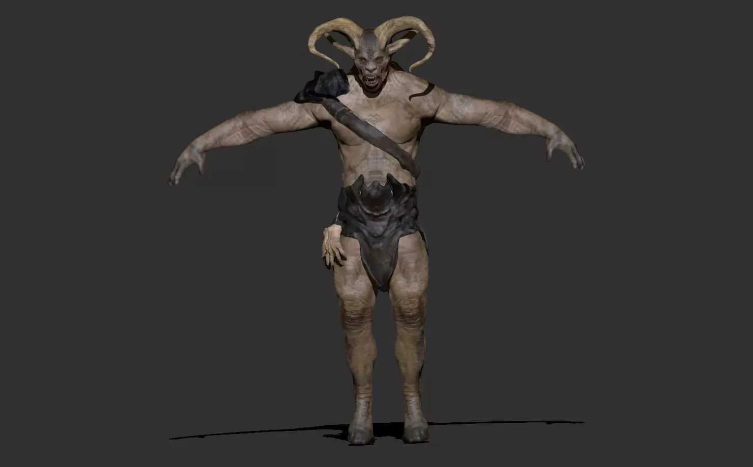 Trollocs criaturas da noite Low-poly 3D model_0